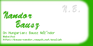 nandor bausz business card